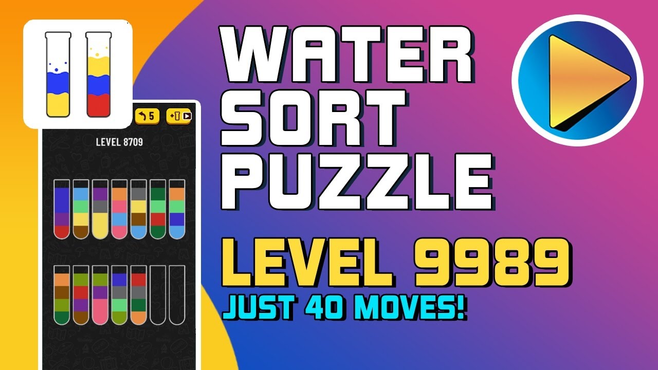 Water Sort Puzzle Level 9989 Walkthrough [40 Moves!]