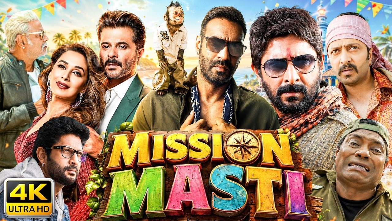 MISSION MASTI  Full Movie Hindi Dubbed | Ajay Devgn | Madhuri Dixit | Comedy Drama Movie
