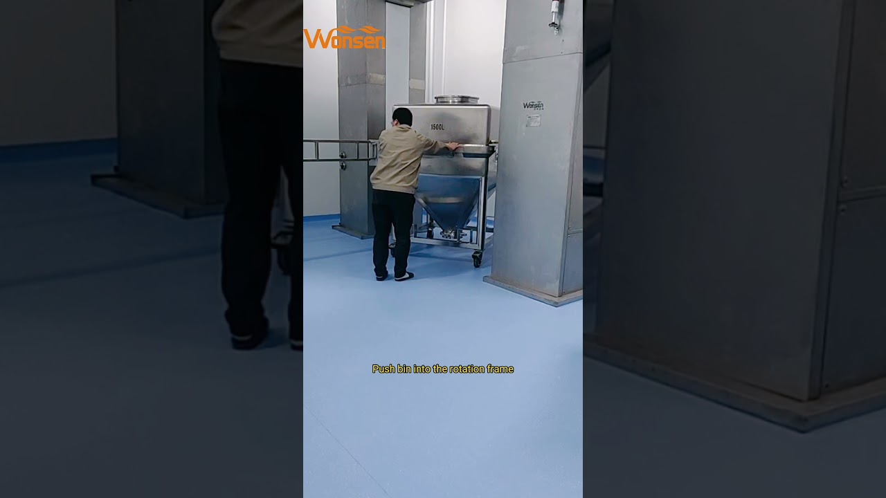 Automatic lifting  bin blender