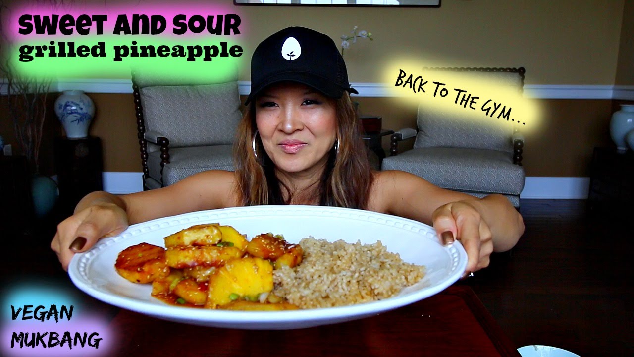 LOWFAT GRILLED PINEAPPLE • Mukbang & Recipe