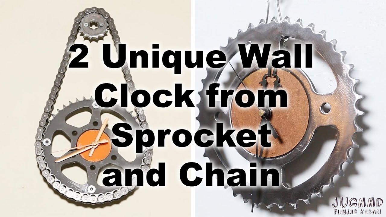 2 Unique Wall Clock from Sprocket and Chain
