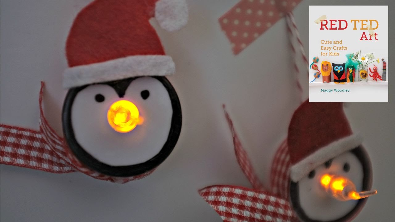Christmas Crafts - Tea Light Penguin Ornaments for Christmas
