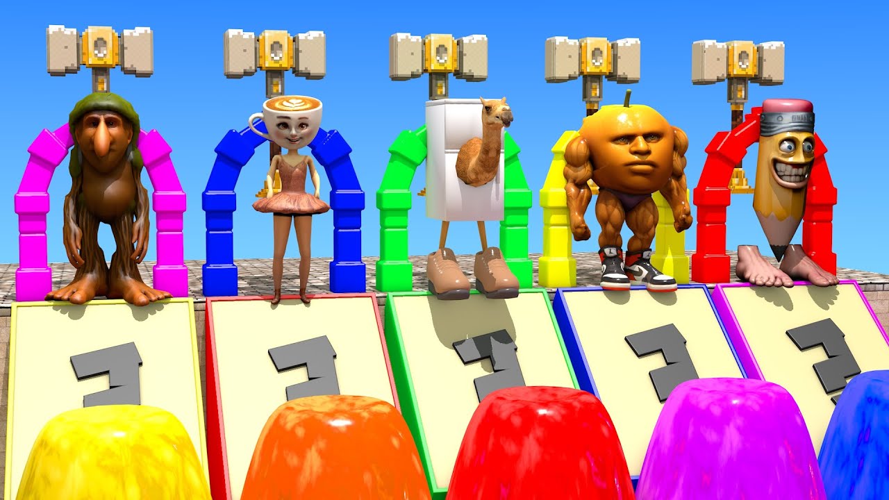 Long Slide Game With Cow Elephant Gorilla Hippopotamus Tiger 3d Animal Game Funny 3d Animals