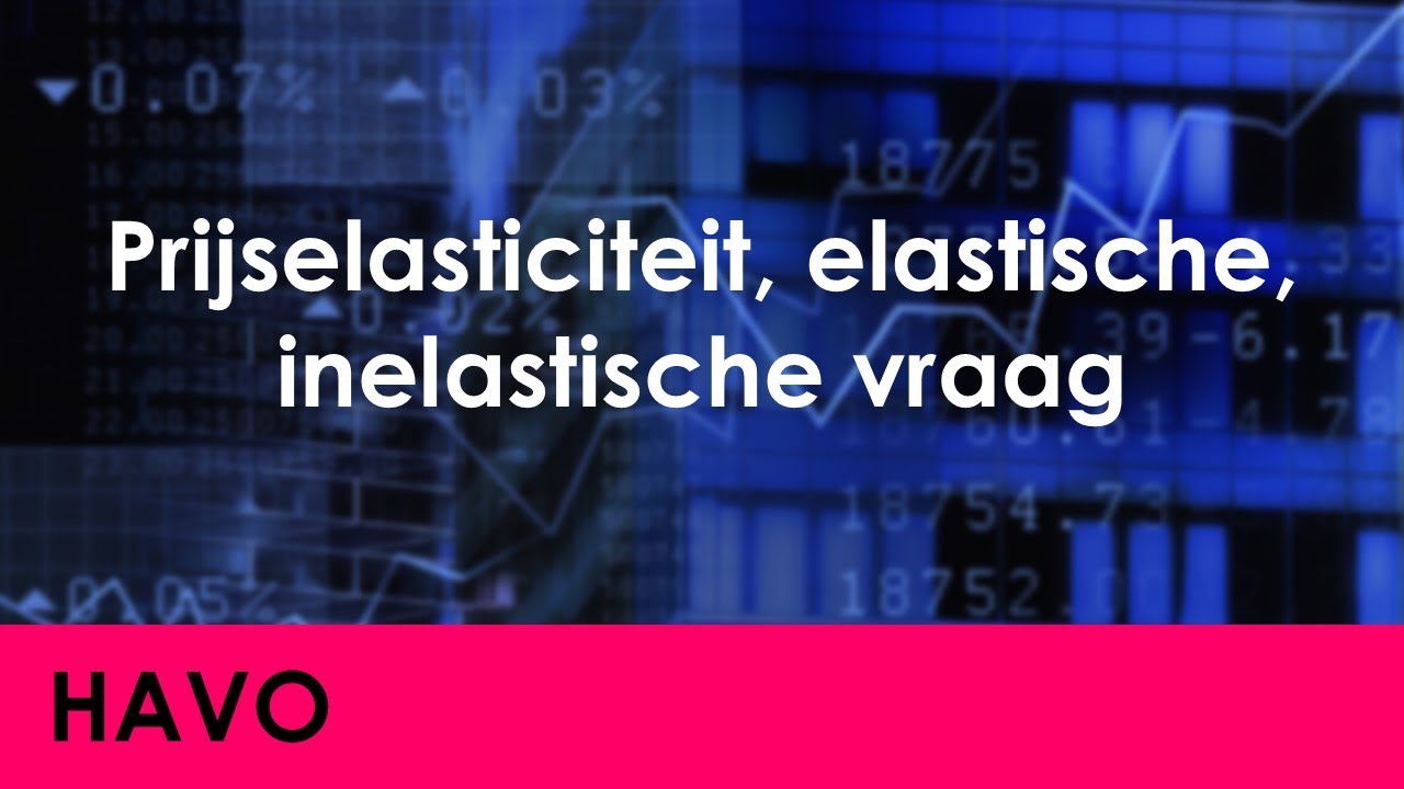 Prijselasticiteit, elastische, inelastische vraag - Economie voor havo - Vragers & Aanbieders