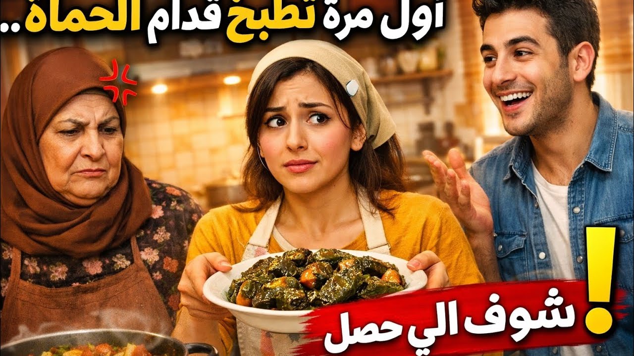 أول مرة زوجة الابن تطبخ قدام الحماة… شوف اللي حصل!