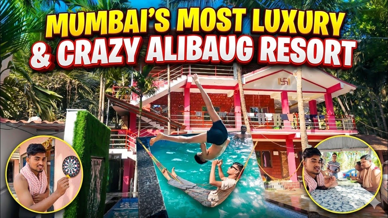 Mumbai’s Craziest Alibaug Resort 😱 | Pool, DJ, Archery & Full Luxury Tour