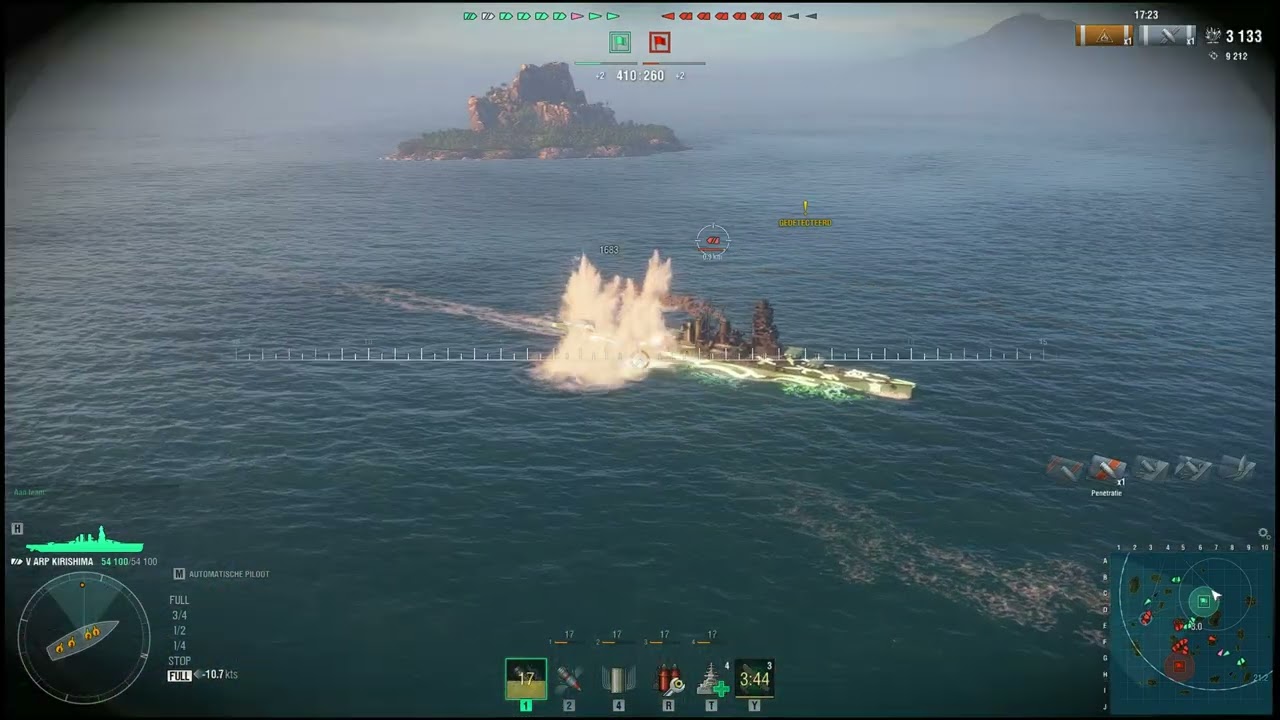 World of Warship battleship Arp Kirishima