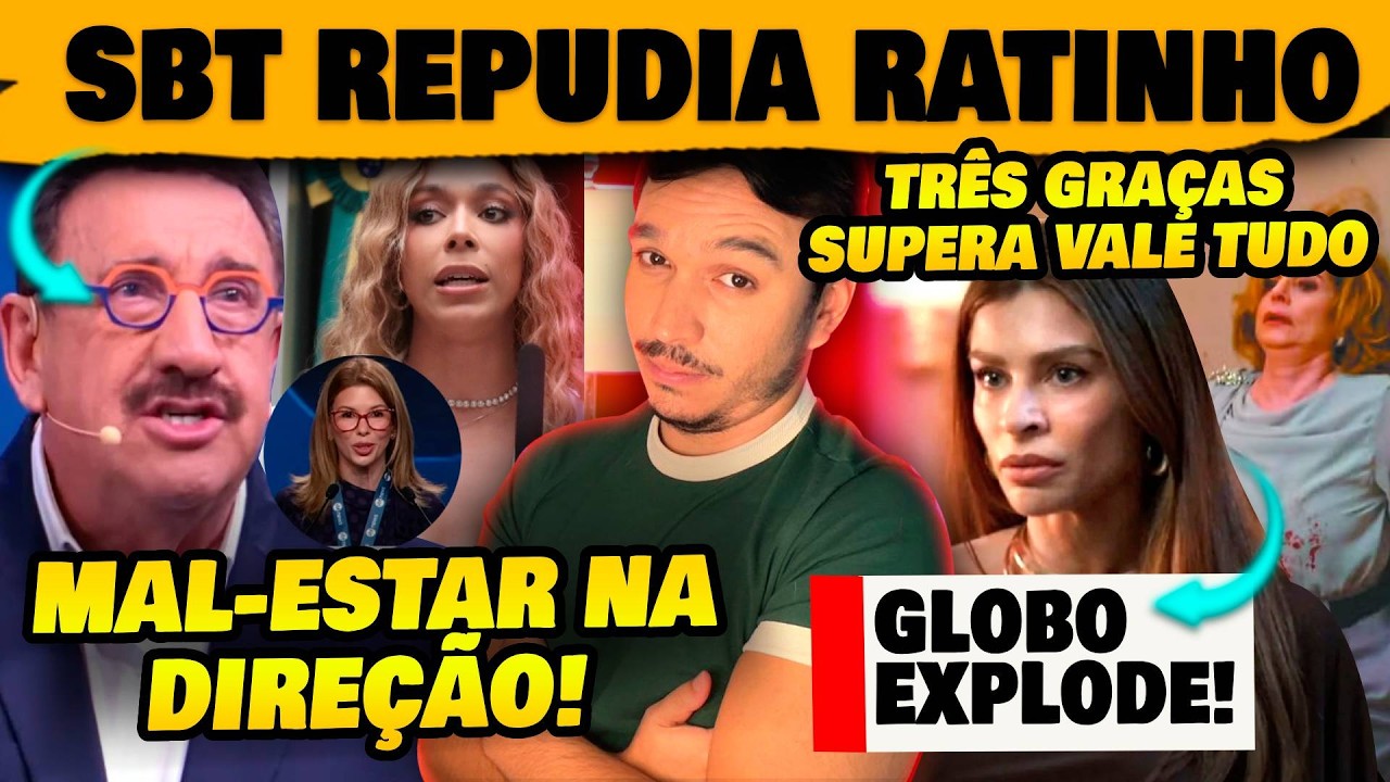 🚨Ratinho irrita direção do SBT e toma repudio + Ratinho processado + Três Graças supera Vale Tudo