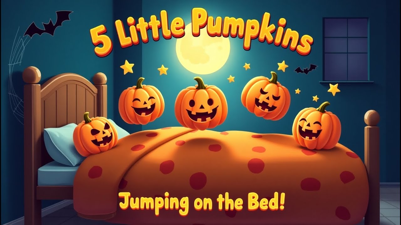 &ldquo;Five Little Pumpkins Jumping on the Bed 🎃 Halloween Song for Kids | Nursery Rhyme