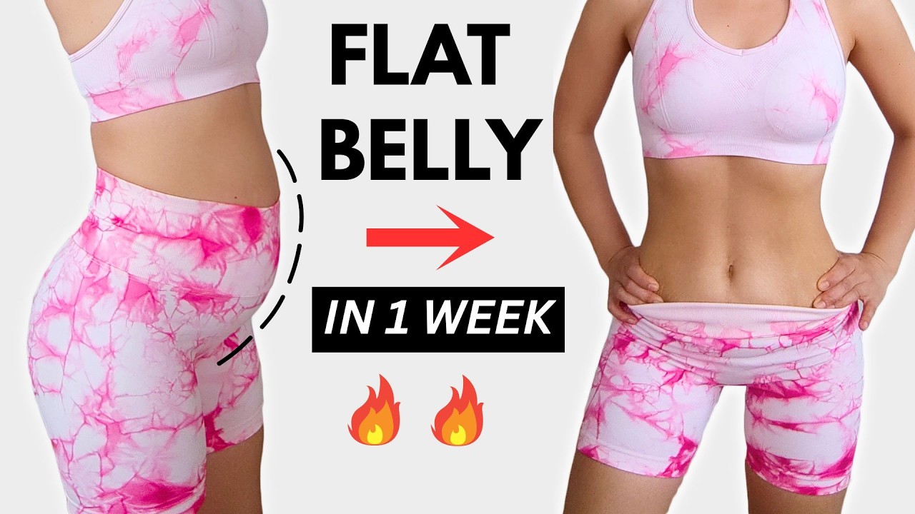 FLAT BELLY IN 1 WEEK, standing weight loss workout at home, best cardio for belly fat loss