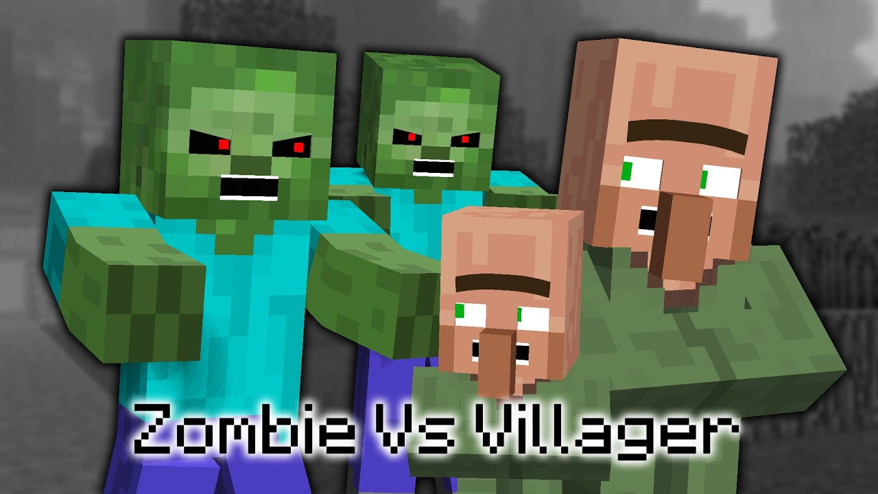 Zombie Vs Villager - Minecraft Animation