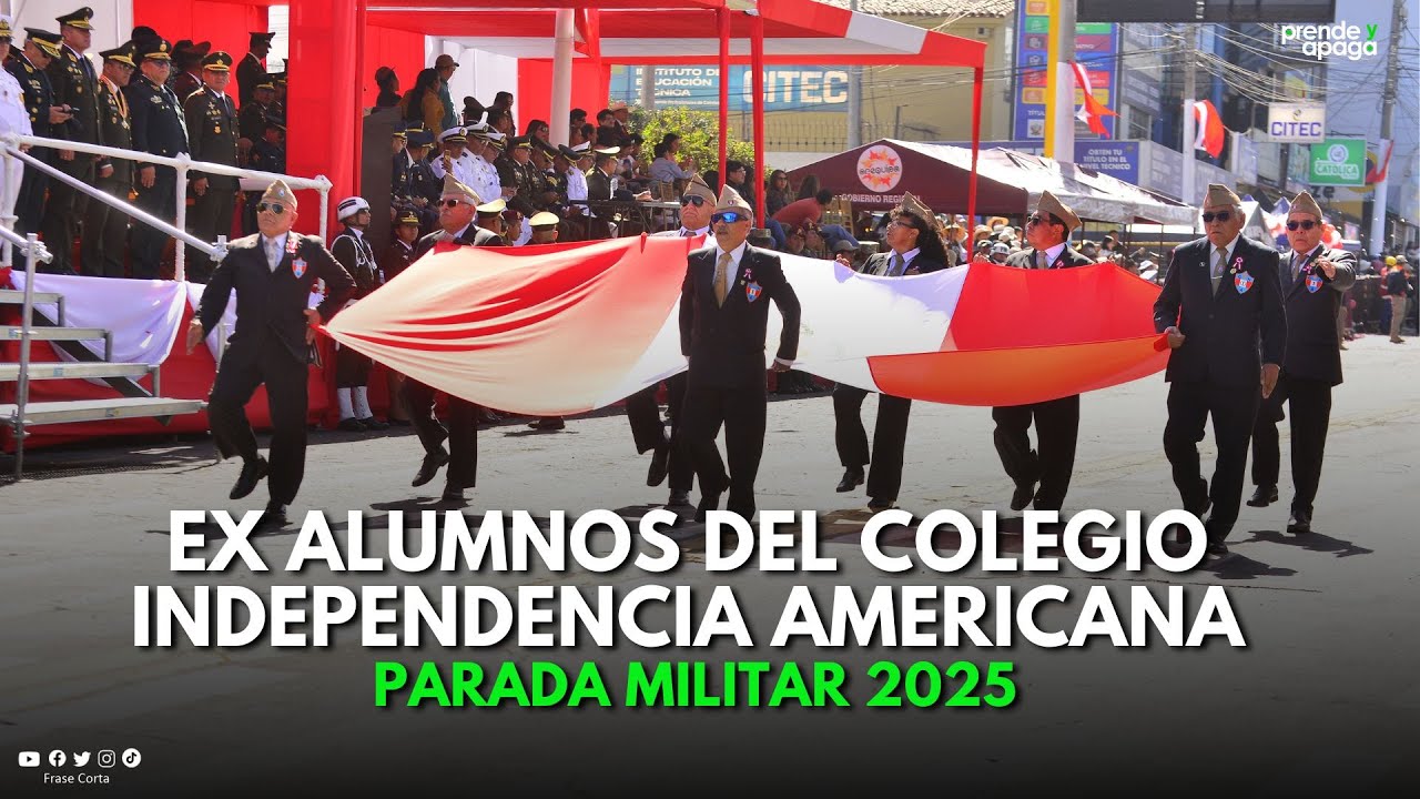 Arequipa: Ex alumnos de la I.E. Independencia Americana en la Parada Militar 2025