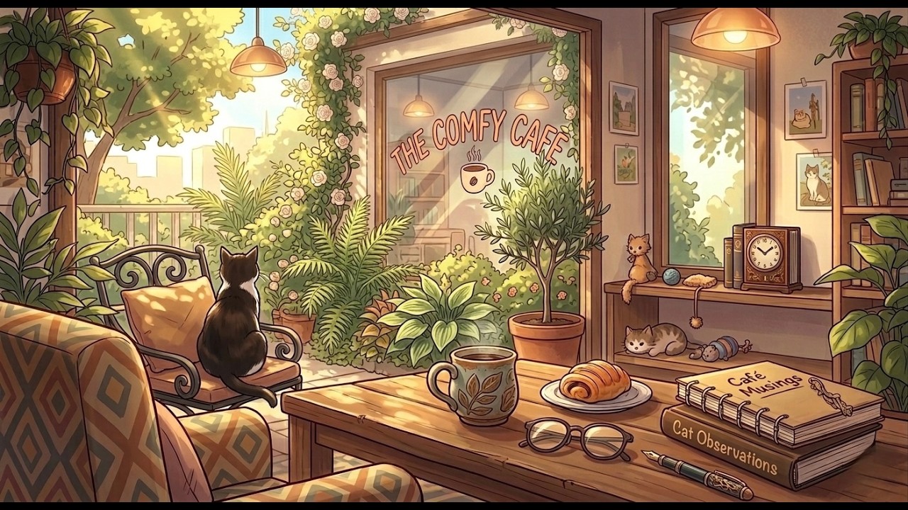 The Comfy Café, café music, Lo-Fi jazz and chill | Deep Focus Jazz for Productive Morning