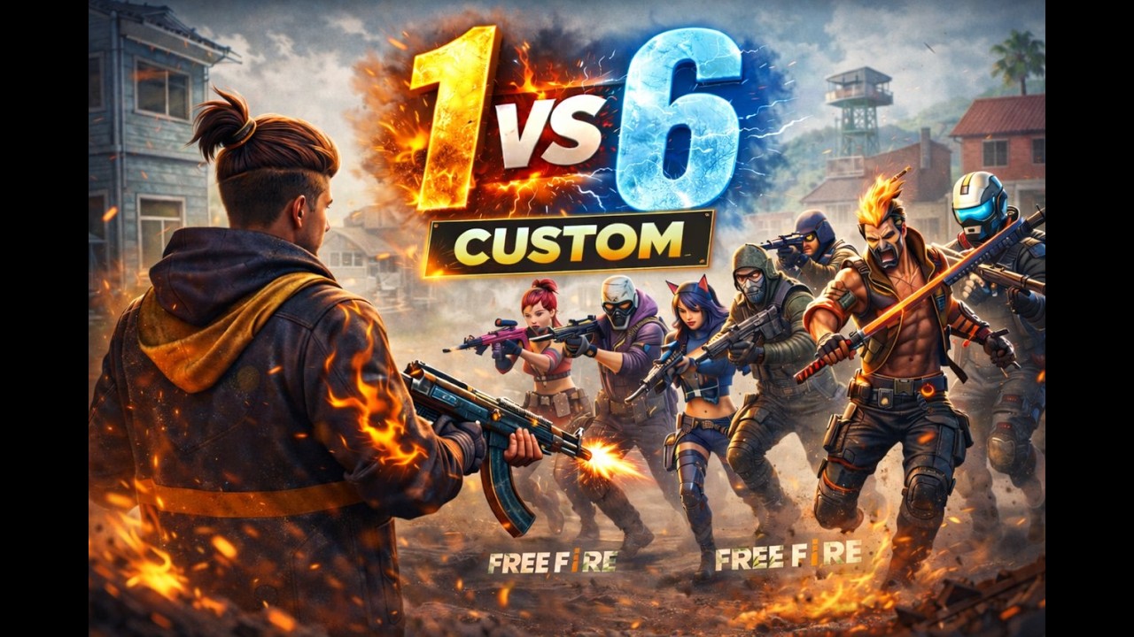 1v6 Custom against 6 Pro Players#shortsfeed #tondaegamer #nstwins #freefirelive