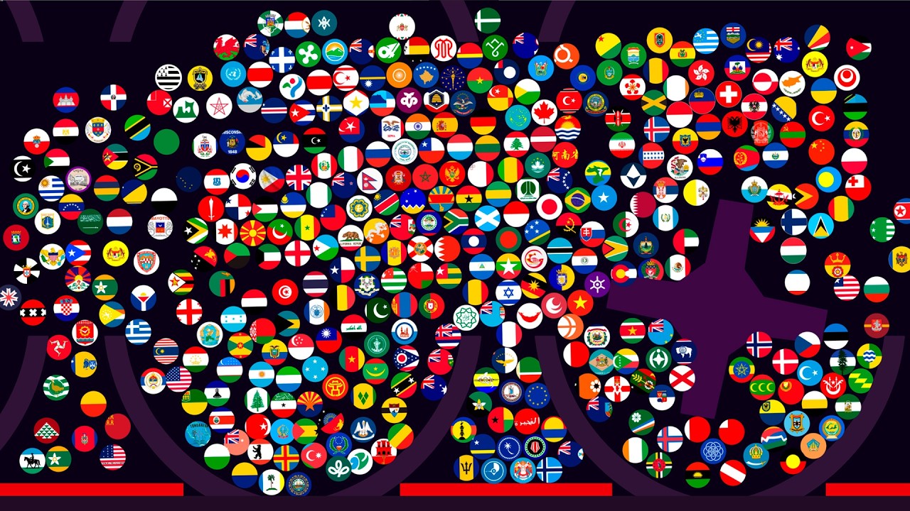 429 Countries Marble Race in Algodoo