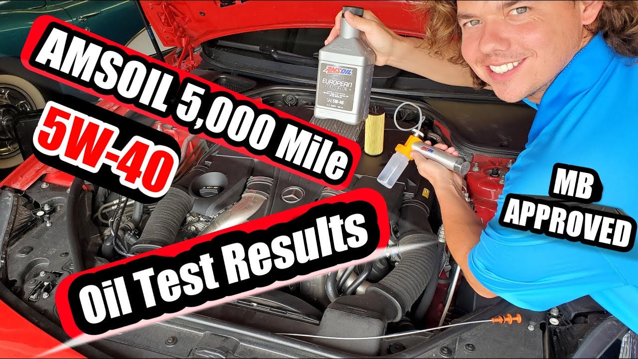 AMSOIL 5W-40 Oil ANALYSIS 5000 Mile Test Results On SL550 Mercedes