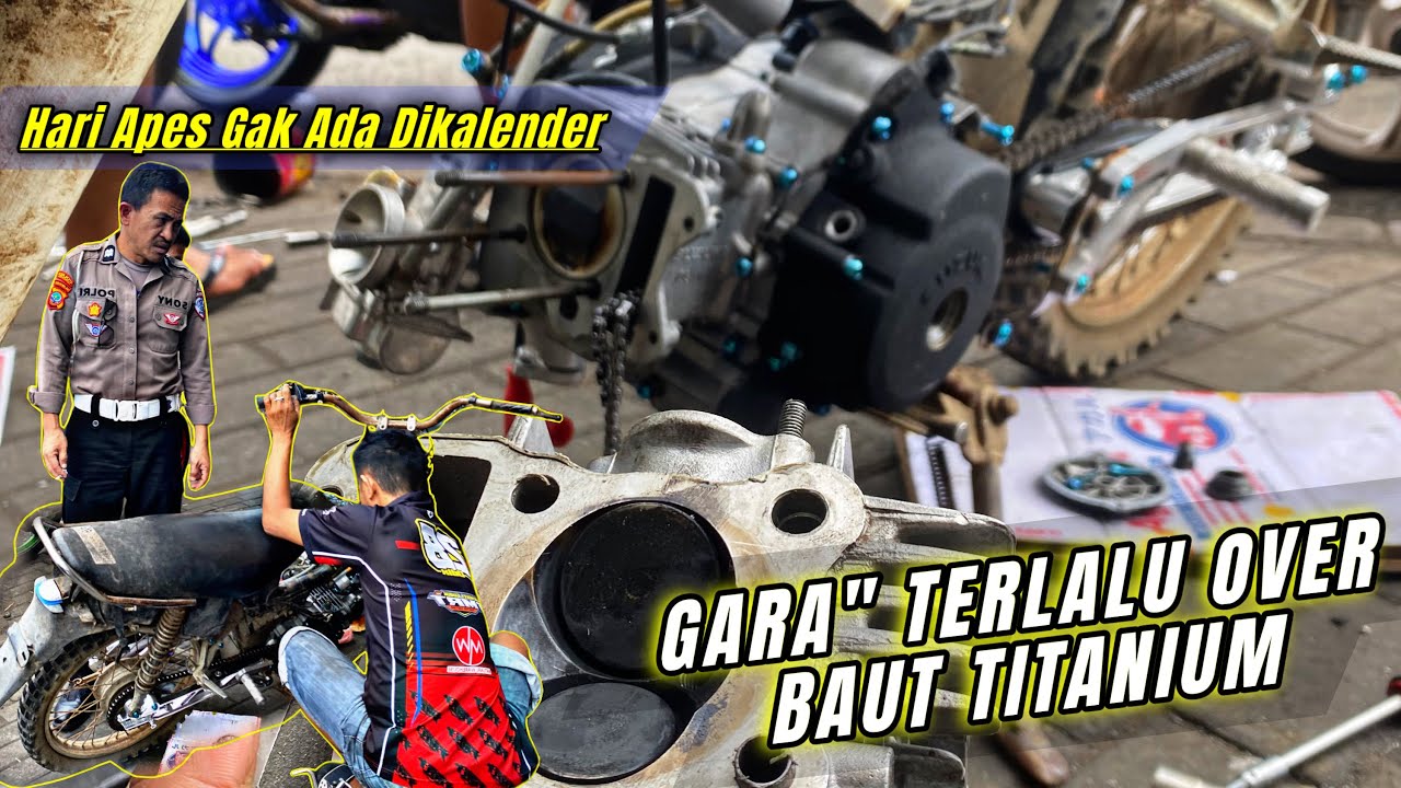 Baut Titanium Pembawa Bencana Ke Suzuki Smash‼️Klep Bengkok Semua‼️