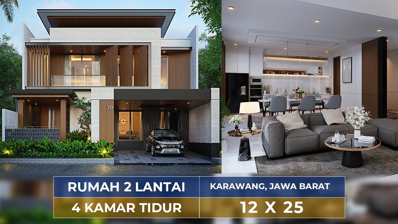 MINIMALIS RASA MAKSIMALIS, MEWAHNYA DESAIN HUNIAN MODERN 2 LANTAI DI JAWA BARAT! - JASA ARSITEK