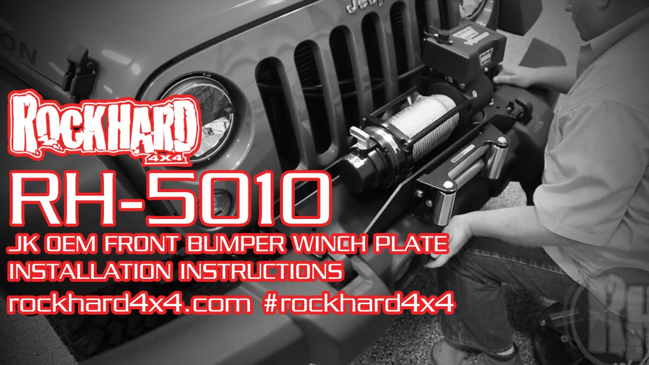 RH-5010 – Jeep JK Winch Mounting Plate – Install Instructions Video by Rock Hard 4x4