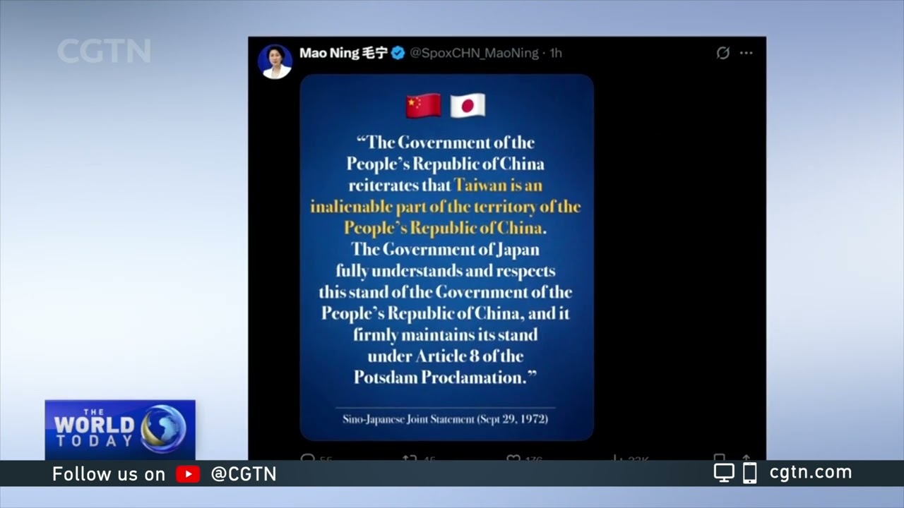 Chinese FM spokesperson Mao Ning urges Japan to keep its promises no matter who is in power