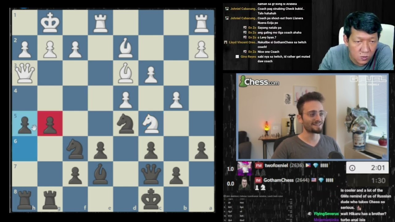 UMULAN NG SACRIFICE! BEST GAME KO!  Gothamchess vs Biyaherong coach! Game 2