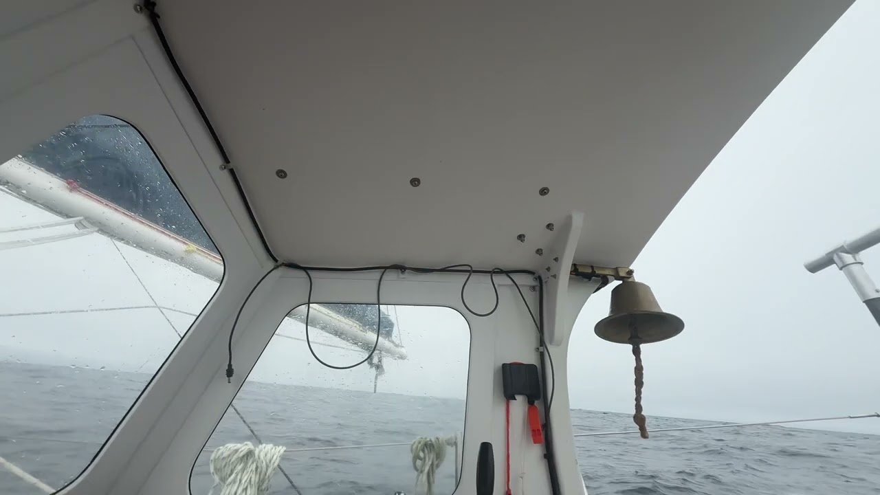 G-Spinn Sail on a Westsail 32 sailboat going down the coast from Puget Sound