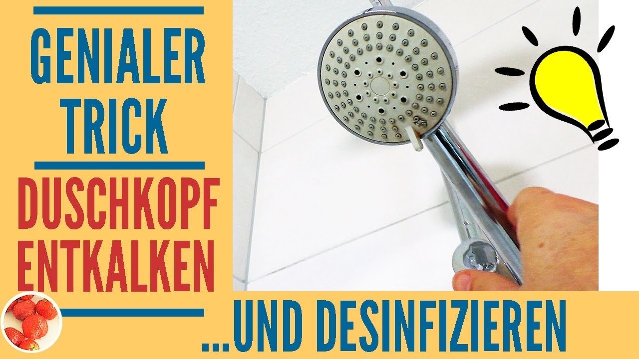 Genialer Trick im Bad: Duschkopf entkalken, reinigen und desinfizieren mit natürlichem Hausmittel