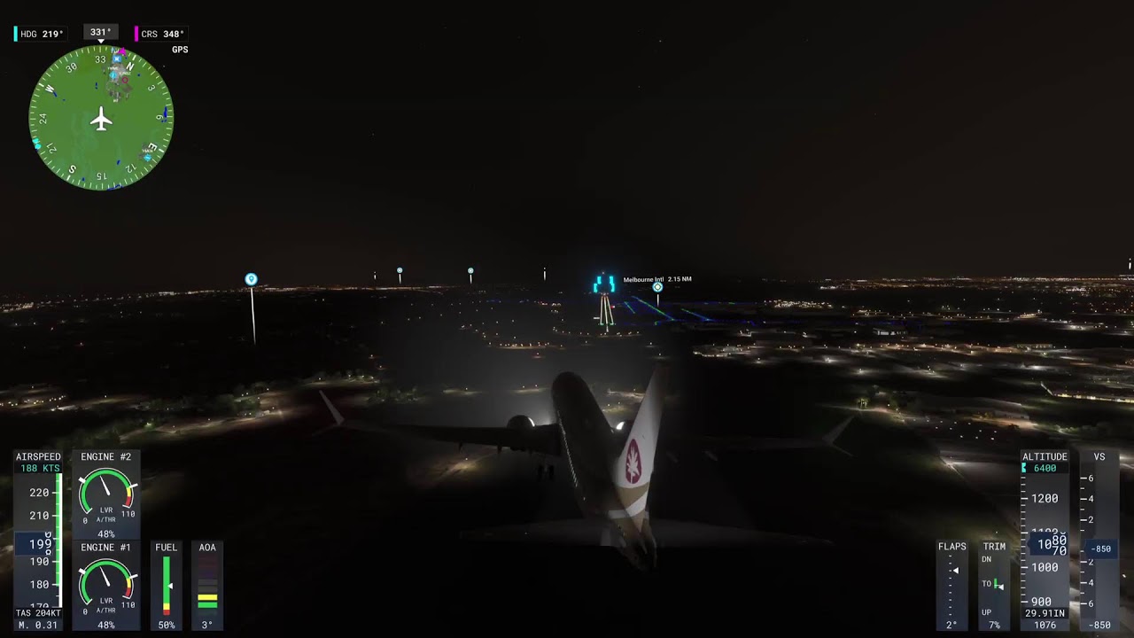 Microsoft flight simulator 2024 Online Sydney to Melbourne real time