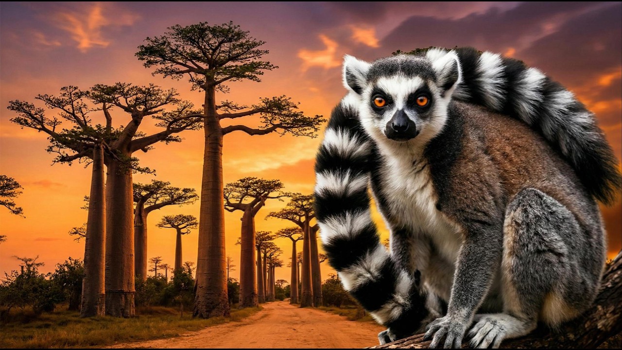 [MADAGASCAR 4K] : Mystical Wildlife & Giant Baobabs | Deep Sleep & Nature Relaxation