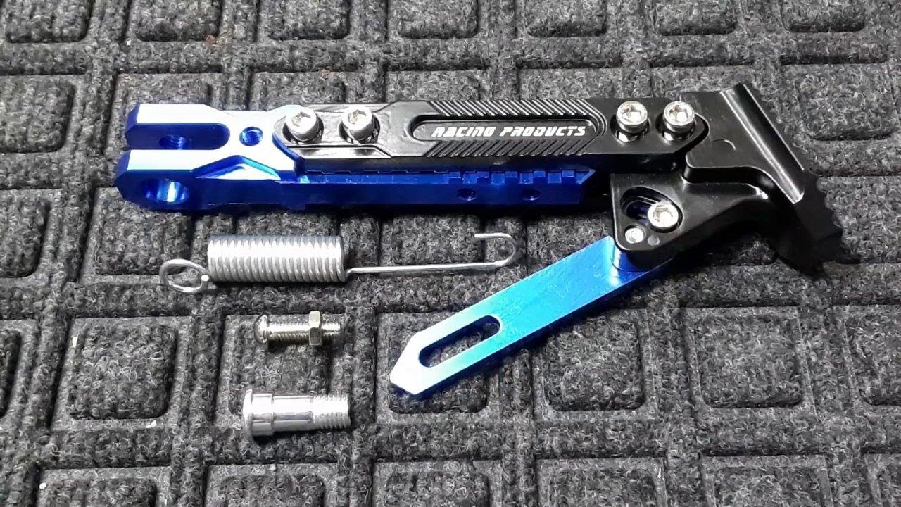 Universal Adjustable Motorcycle Kickstand Install in 2 Minutes / How To /150cc Scooter / English