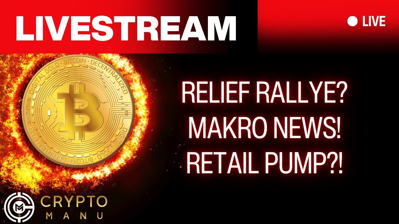 KRYPTO LIVE TRADING 🔴! RELIEF RALLYE? 🚨 FALSE MOVE VOR ABVERKAUF? STOCKS!