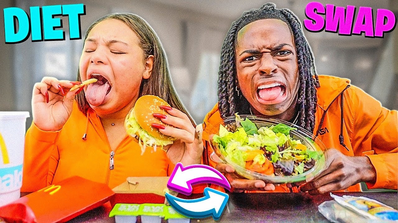 Я поменялся диетами со своей девушкой на 24 часа! *Плохая идея*