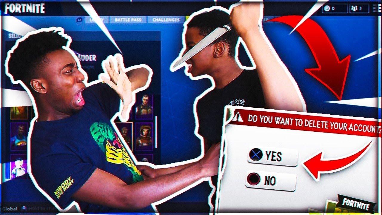 I ALMOST GOT STABBED DELETING ANGRY KID'S FORTNITE ACCOUNT! Fortnite Prank *GONE WRONG*