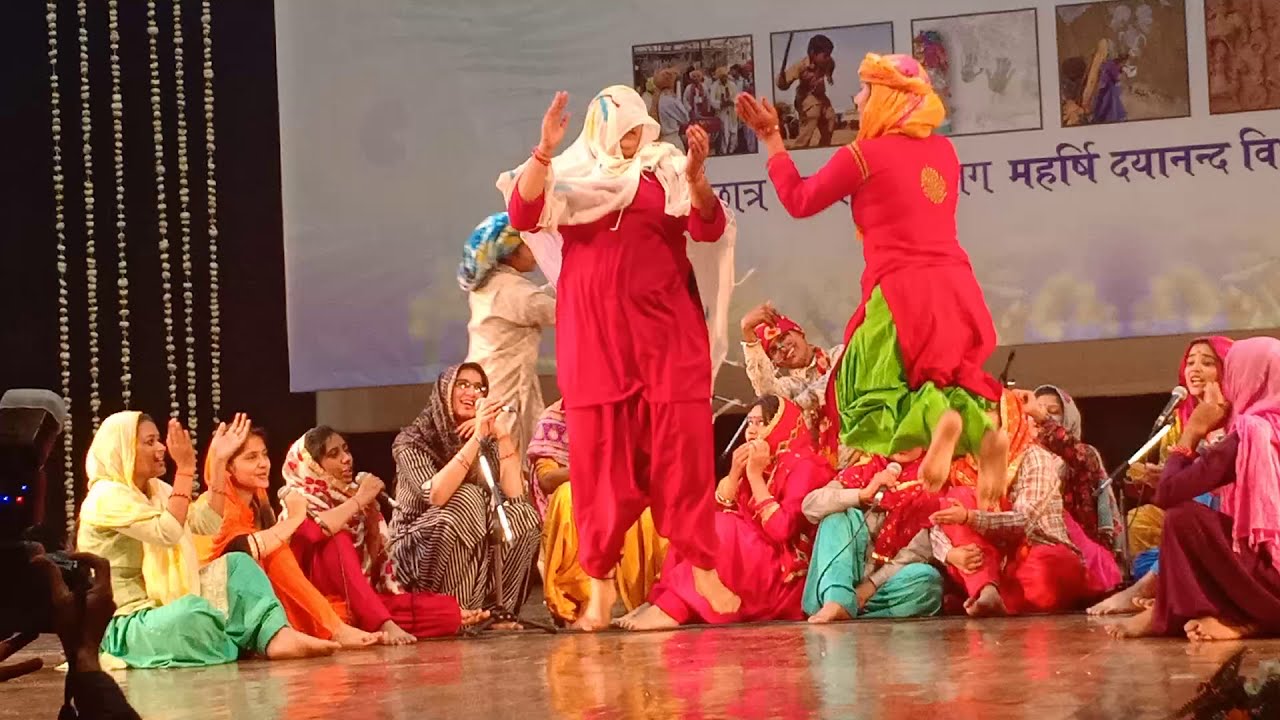 Haryanvi group dance GVM college Tagore Auditorium Youth Festival MDU Rohtak