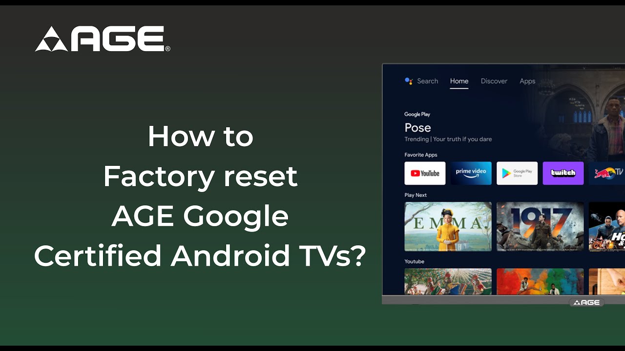 How to Factory Reset AGE Google Certified Android TVs: Step-by-Step Guide