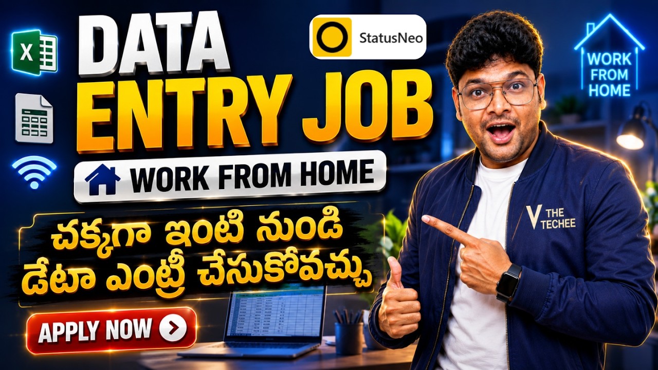 💻 Data Entry Work From Home Job | 100% Genuine Data Entry Jobs | StatusNeo |Latest Jobs|V the Techee