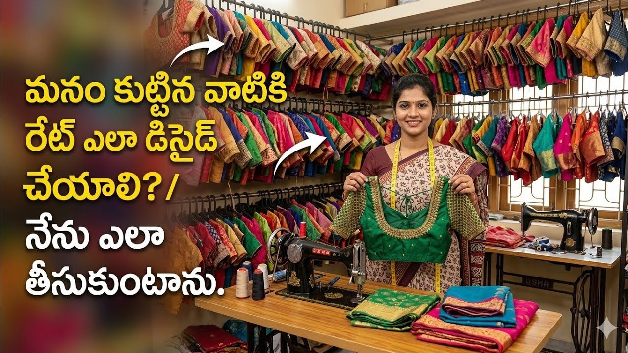 మనం కుట్టిన వాటికి రేట్ ఎలా తీసుకోవాలి నేను ఎలా తీసుకుంటాను అనేది చూసేయండి.