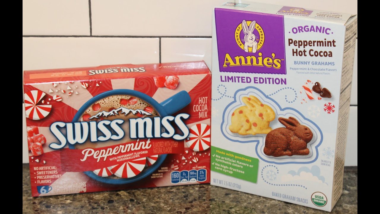 Swiss Miss Peppermint Hot Cocoa Mix & Annie&rsquo;s Organic Peppermint Hot Cocoa Bunny Grahams Review