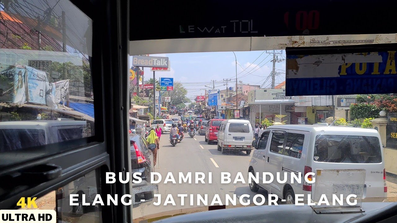 Around City In Bus Damri Bandung : Elang - Jatinangor - Elang (PP) [4K]