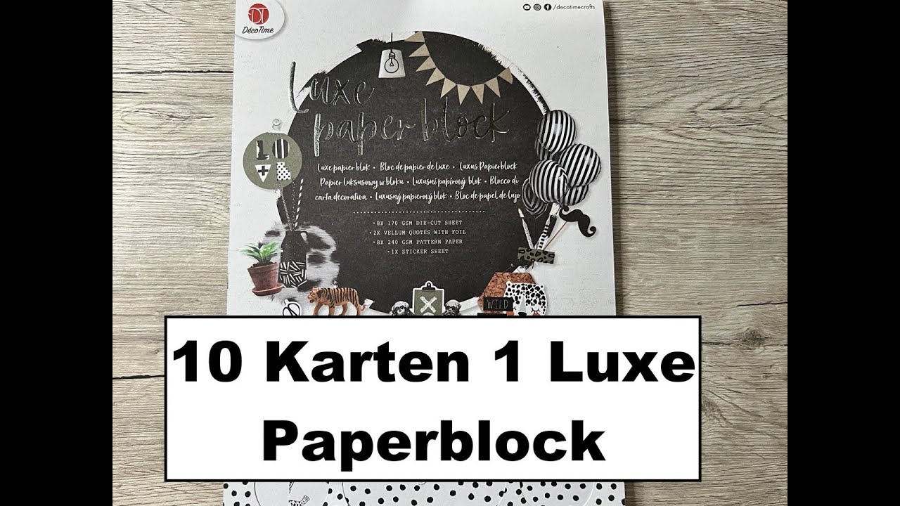 ACTION! 1 Luxe Paper Block - 10 Karten - Tutorial