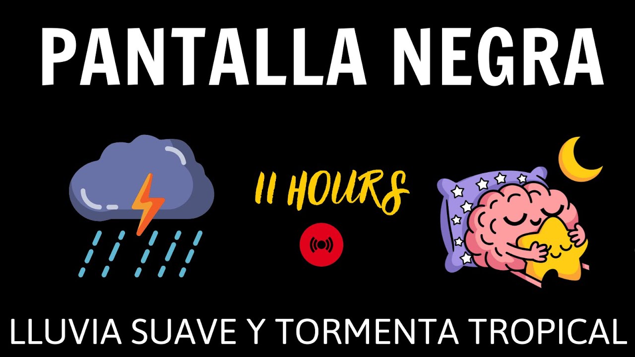 Lluvia Suave y Tormenta Tropical para Relajación Nocturna