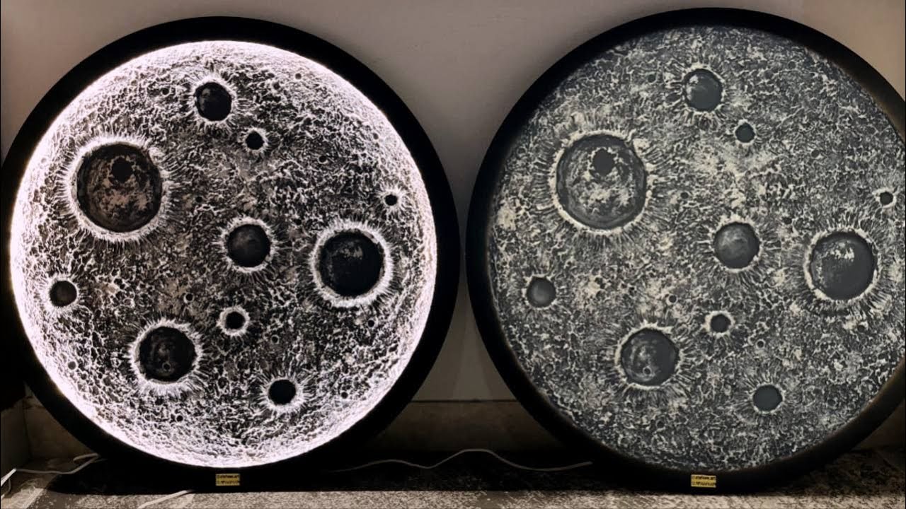 3D decorative painting of the moon/painting of the moon with texture