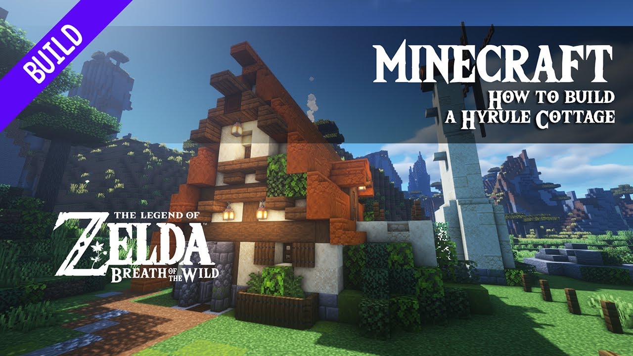 Minecraft : How to Build a Hyrule Cottage | Inspired by Zelda:BotW