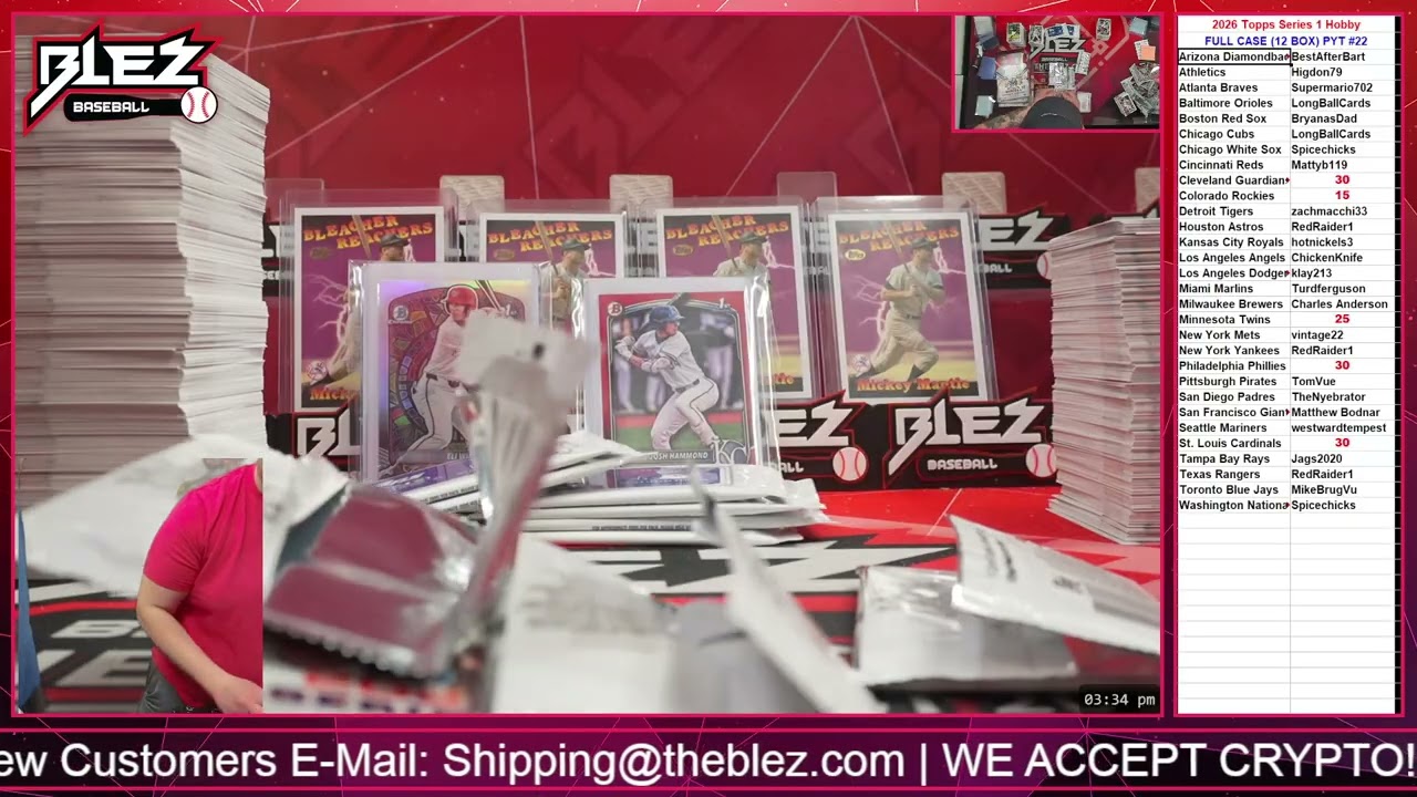 2026 Topps Series 1 Hobby FULL CASE BREAK Pick Your Team #22