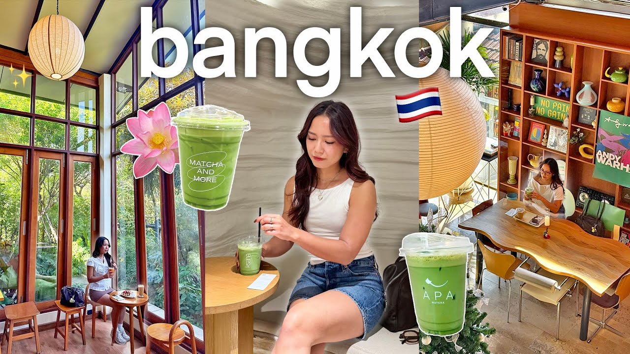 Неделя в Бангкоке 🇹🇭🪷🍵 Обзоры кафе с матчей, посещение разных кафе, лучшие места, где можно поест...