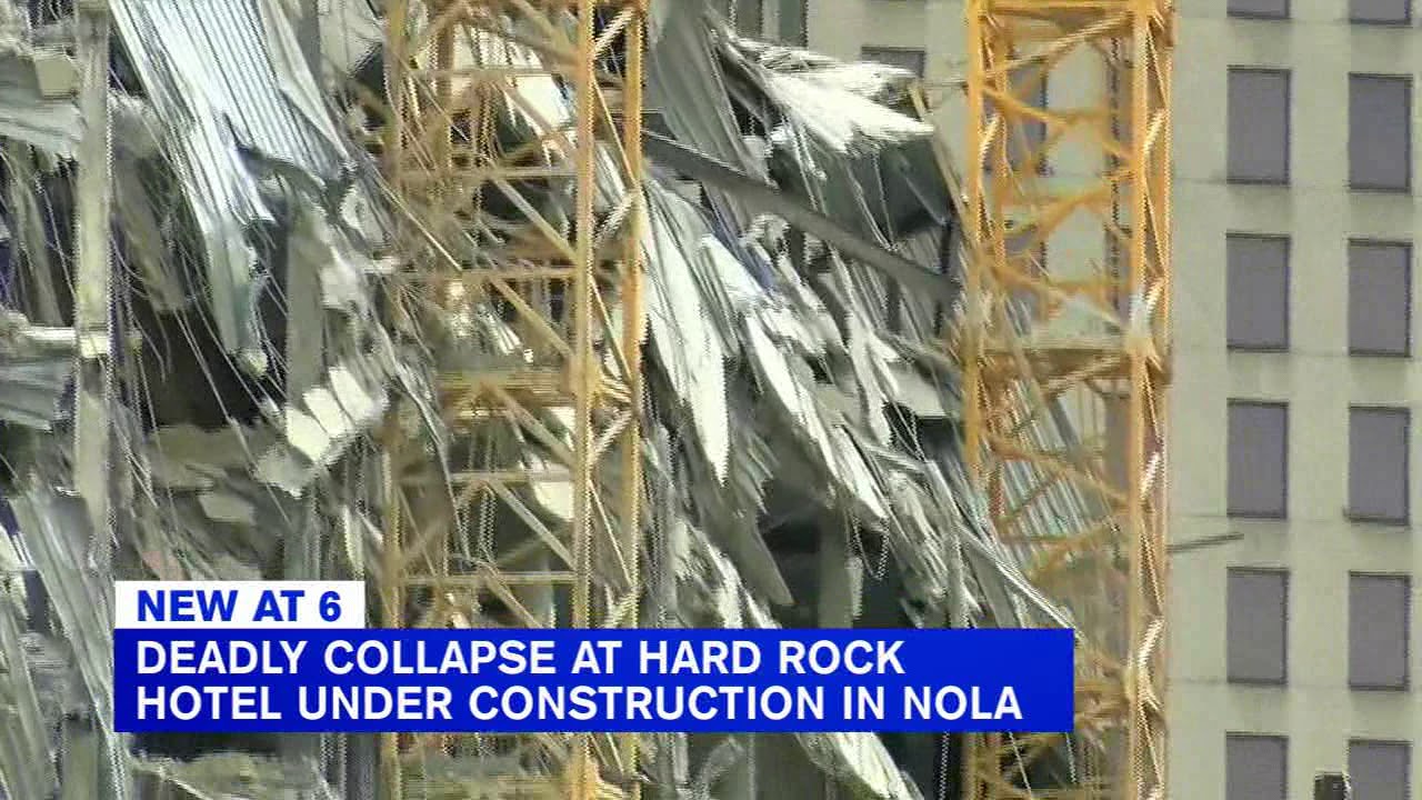 Hard Rock Hotel under construction collapses in New Orleans