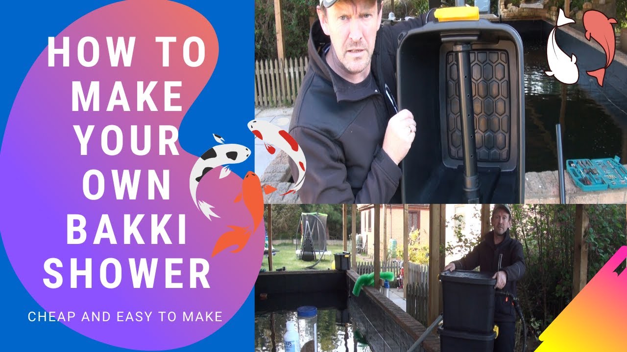 Bakki shower build homemade DIY KOI POND update ***bakki shower***