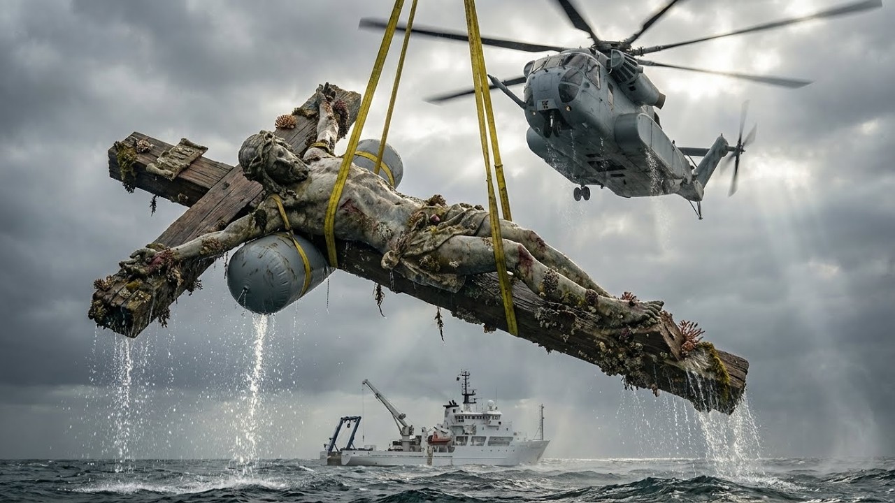 They Pulled A Giant 800-Year-Old Statue Of Christ From The Ocean And Restored It!