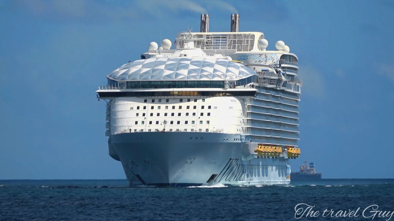 (4K) Лайнер Wonder of the Seas возвращается в порт Сан-Хуана!!!