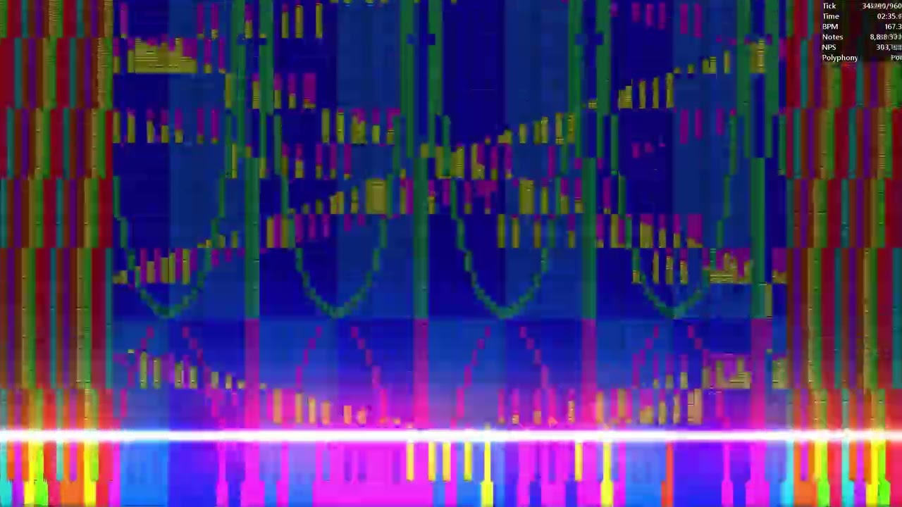 [Black MIDI] Radioactive.mid ~ The HerosSaranCG